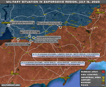 Military Situation In Southern Ukraine On July 15, 2023 (Map Update)