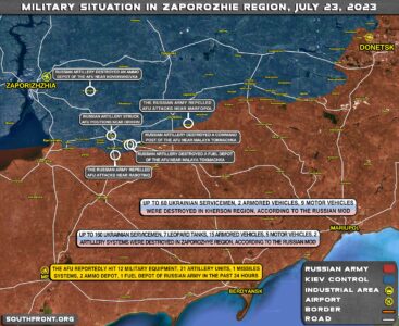 Military Situation In Southern Ukraine On July 23, 2023 (Map Update)