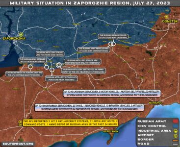 Military Situation In Southern Ukraine On July 27, 2023 (Map Update)